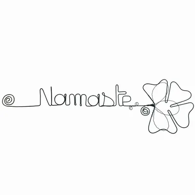 Autres décorations murales - Fleur de Trèfle - "Namaste" - Décoration murale fil de fer - BIJOUX DE MUR