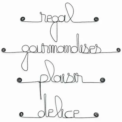 Other wall decoration - Set of small metal words for "CUISINE" - BIJOUX DE MUR