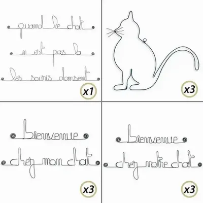 Children's decorative items - 10% OFF LOCATION PACK: Cat - BIJOUX DE MUR