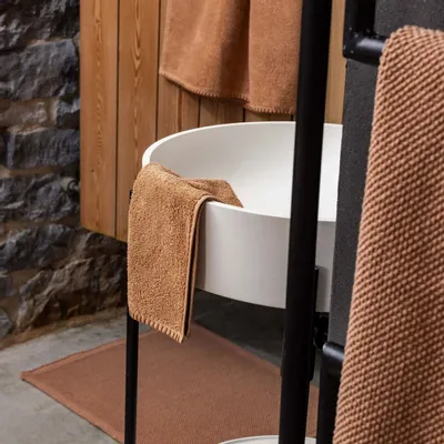 Autres linges de bain - Tapis de bain Etia Cannelle 54 x 64 - MAISON VIVARAISE - SDE VIVARAISE WINKLER