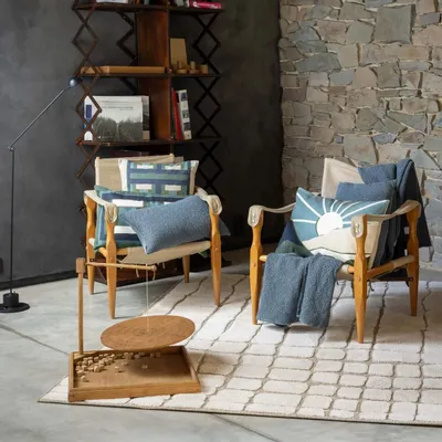 Bed linens - Recycled Throw Maia Plomb 260 X 260 - MAISON VIVARAISE - SDE VIVARAISE WINKLER