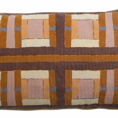 Cushions - Taho Printed Cushion Cuivre 40 X 65 - MAISON VIVARAISE - SDE VIVARAISE WINKLER