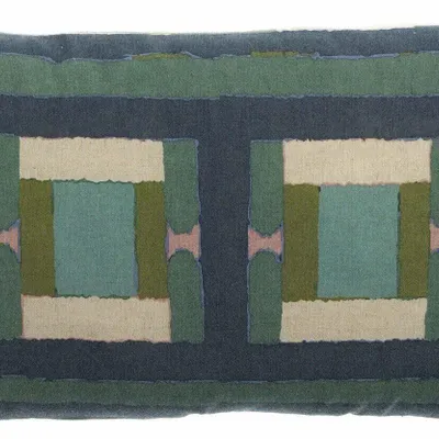 Coussins - Coussin imprimé Taho Vert de gris 30 x 50 - MAISON VIVARAISE - SDE VIVARAISE WINKLER