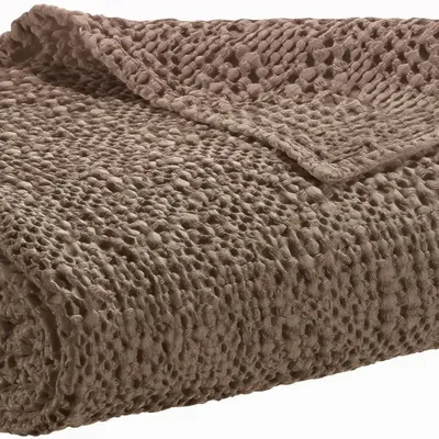 Bed linens - Tana Throw Café 240 X 260 - MAISON VIVARAISE - SDE VIVARAISE WINKLER