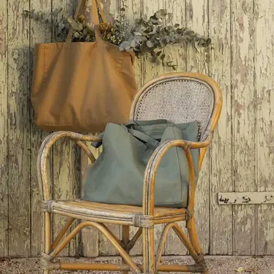Sacs et cabas - Sac shopping recyclé Grace Cannelle 35 x 40 x 15 - MAISON VIVARAISE - SDE VIVARAISE WINKLER