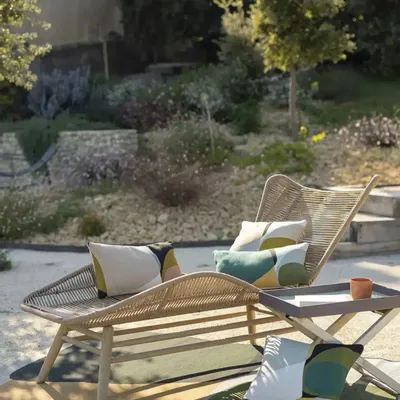 Cushions - Outdoor Cushion Leana Opaline 45 X 45 - MAISON VIVARAISE - SDE VIVARAISE WINKLER