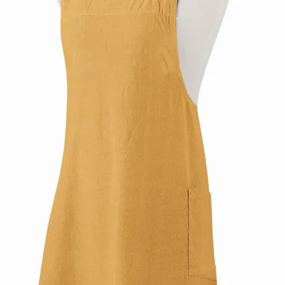 Aprons - Recycled Japanese Kitchen Apron Haru Cannelle 78 X 100 - MAISON VIVARAISE - SDE VIVARAISE WINKLER