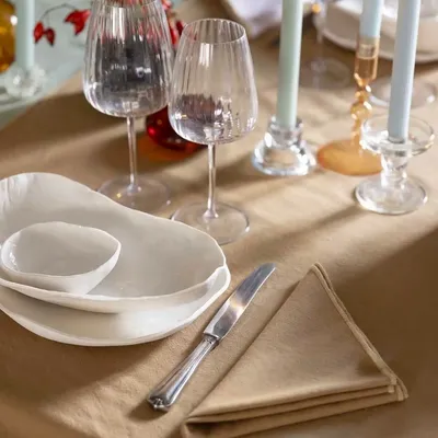 Serviettes - Serviette de table recyclée Grace Cannelle 40 x 40 - MAISON VIVARAISE - SDE VIVARAISE WINKLER