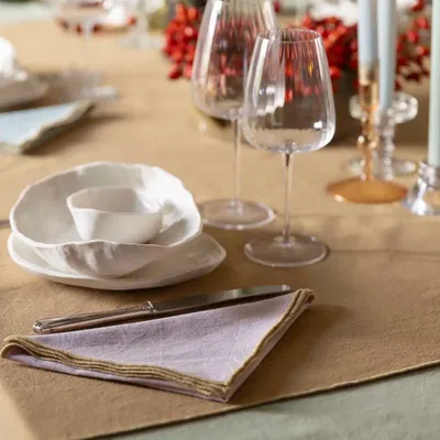 Serviettes - Serviette de table recyclée Grace Parme 40 x 40 - MAISON VIVARAISE - SDE VIVARAISE WINKLER