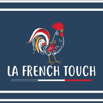 Aprons - Recycled kitchen apron La French Touch Marine 72 X 90 - MAISON VIVARAISE - SDE VIVARAISE WINKLER