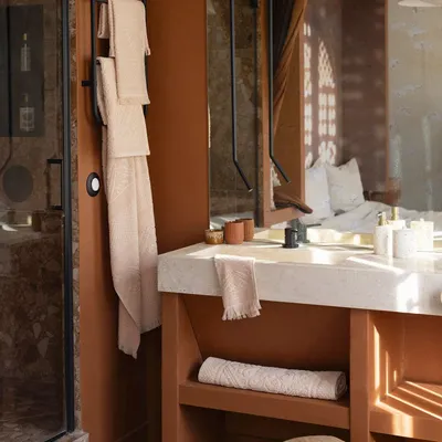 Serviettes de bain - Drap de douche Zoé Poudre 70 x 140 - MAISON VIVARAISE - SDE VIVARAISE WINKLER