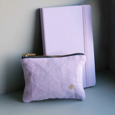 Pochettes - Pochette Tricolo Lilas ananas S 11 x 14 x 1 - LA CERISE SUR LE GATEAU