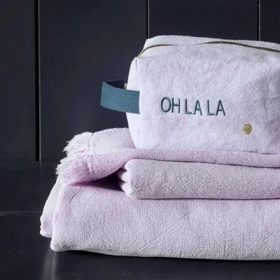 Serviettes de bain - Serviette de toilette Luna Lilas 50 x 100 - LA CERISE SUR LE GATEAU