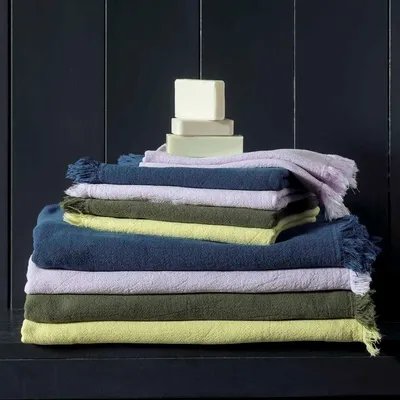 Bath towels - Set of 2 guest towels Luna Lilas 30 X 50 - LA CERISE SUR LE GATEAU