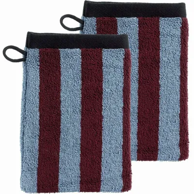 Other bath linens - Set of 2 wash mitts Charly Myrtille 15 X 21 - LA CERISE SUR LE GATEAU