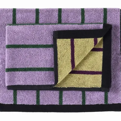 Bath towels - Set of 2 guest towels Charly Lilas 30 X 50 - LA CERISE SUR LE GATEAU