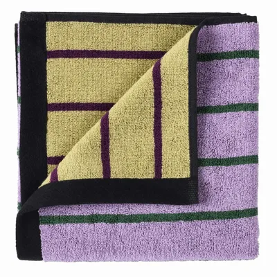 Serviettes de bain - Serviette de toilette Charly Lilas 50 x 100 - LA CERISE SUR LE GATEAU