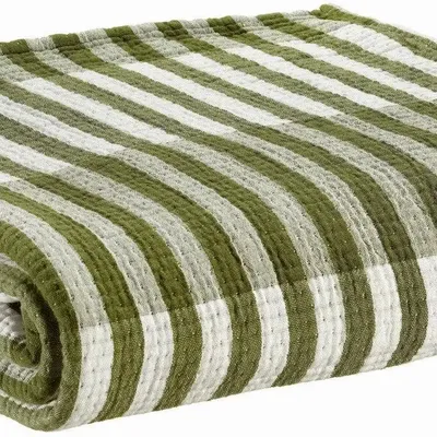 Plaids - Plaid Calista Olive 137 x 180 - MAISON VIVARAISE - SDE VIVARAISE WINKLER