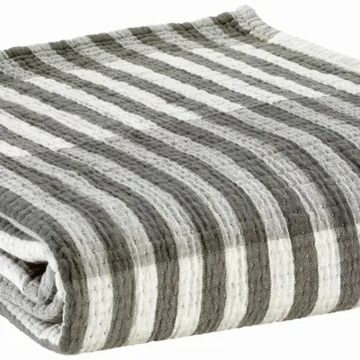 Plaids - Plaid Calista Cendre 137 x 180 - MAISON VIVARAISE - SDE VIVARAISE WINKLER