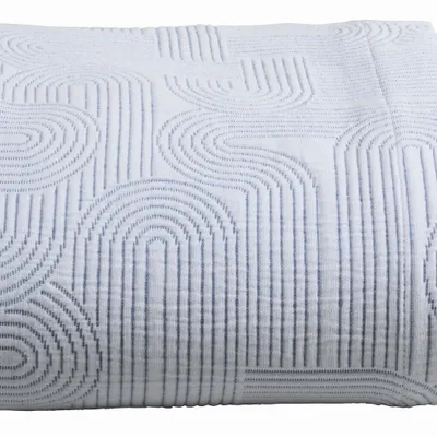 Bed linens - Bedspread Kiko Indigo 240 X 260 - LA CERISE SUR LE GATEAU