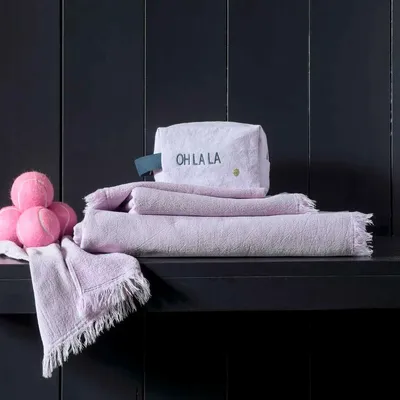 Bath towels - Maxi Bath Sheet Luna Lilas 100 X 160 - LA CERISE SUR LE GATEAU