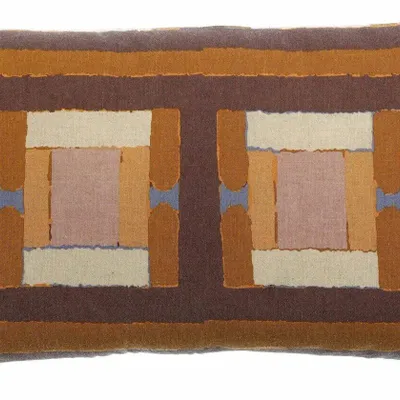 Cushions - Taho Printed Cushion Cuivre 30 X 50 - MAISON VIVARAISE - SDE VIVARAISE WINKLER