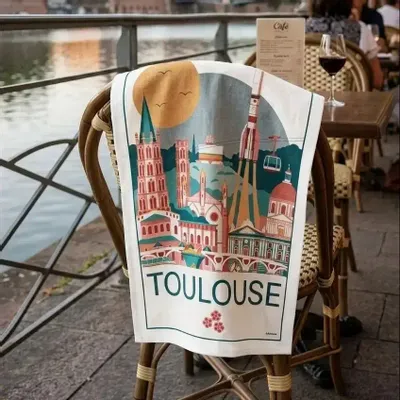 Dish towels - Kitchen towel Toulouse Écru 48 X 72 - MAISON VIVARAISE - SDE VIVARAISE WINKLER