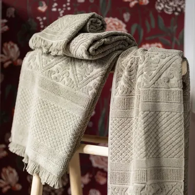 Autres linges de bain - Drap de douche Zoe Tilleul 70 x 140 - MAISON VIVARAISE - SDE VIVARAISE WINKLER