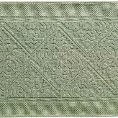 Autres linges de bain - Tapis de bain Enzo Tilleul 54 x 110 - MAISON VIVARAISE - SDE VIVARAISE WINKLER