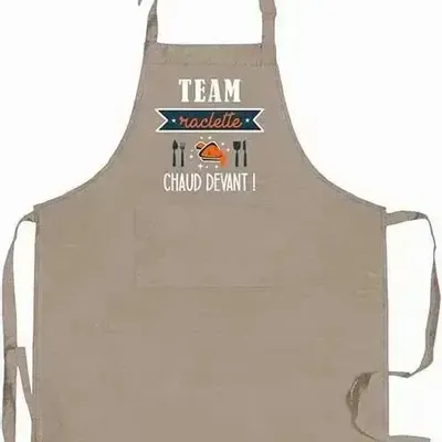 Aprons - Team Raclette Kitchen Apron Ficelle 72 X 90 - MAISON VIVARAISE - SDE VIVARAISE WINKLER