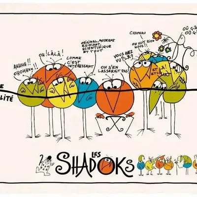 Torchons - Torchon Shadoks Les Actualités Ecru 48 x 72 - MAISON VIVARAISE - SDE VIVARAISE WINKLER