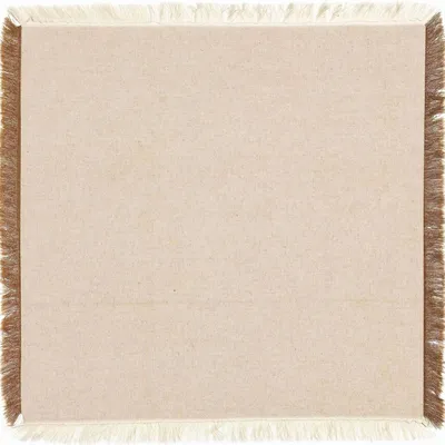 Serviettes - Serviette de table recyclée Kalea Naturel/Tabac 45 x 45 - MAISON VIVARAISE - SDE VIVARAISE WINKLER