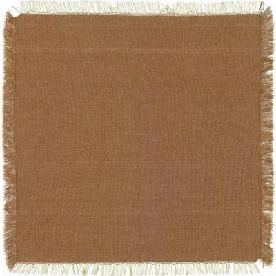 Serviettes - Serviette de table recyclée Kalea Tabac 45 x 45 - MAISON VIVARAISE - SDE VIVARAISE WINKLER