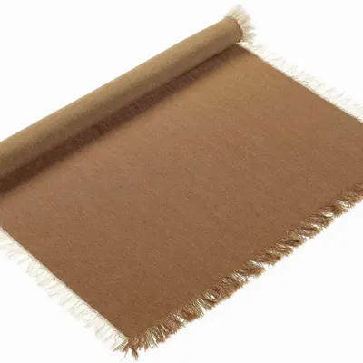 Table linen - Recycled table runner Kalea Tabac 50 X 150 - MAISON VIVARAISE - SDE VIVARAISE WINKLER