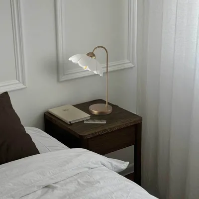 Table lamps - White ceramic and rose-gold metal table lamp, CLARIS - C-CRÉATION | BOUDET