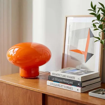 Lampes à poser - Lampe à poser XXL en verre orange, OVALIE - C-CRÉATION | BOUDET