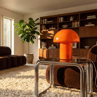 Lampes à poser - Lampe à poser en verre orange, MISSA - C-CRÉATION | BOUDET