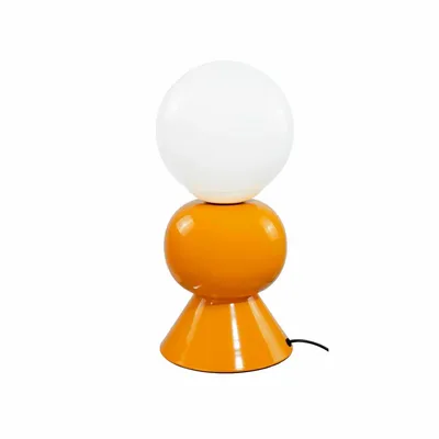 Lampes à poser - Lampe à poser en métal orange et verre opalin, PETITE DAME - C-CRÉATION | BOUDET