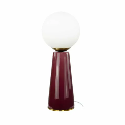 Lampes à poser - Lampe à poser en céramique bordeaux, verre et métal, COLYNE - C-CRÉATION | BOUDET