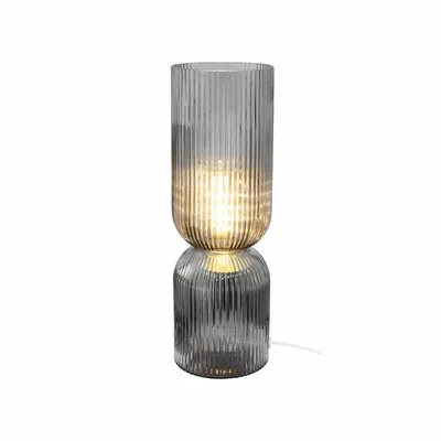 Lampes à poser - Lampe à poser en verre strié fumé, CHARMY - C-CRÉATION | BOUDET