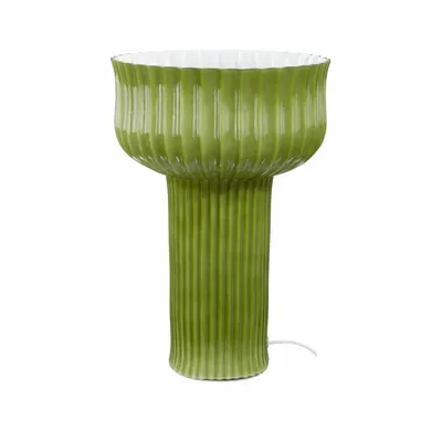 Lampes à poser - Lampe à poser en verre strié vert, NEMONE - C-CRÉATION | BOUDET