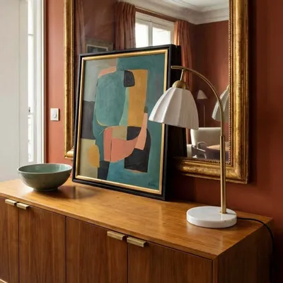 Lampes à poser - Lampe à poser en céramique blanche, métal et marbre, NALIA - C-CRÉATION | BOUDET