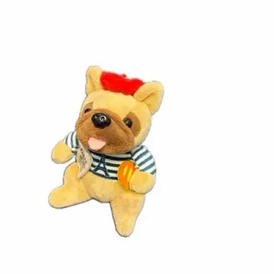Soft toy - Louis le Bouledogue Français 12cm Keyring - LE PIGEON PARISIEN