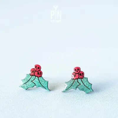 Holly Skull Studs - PINTONIK