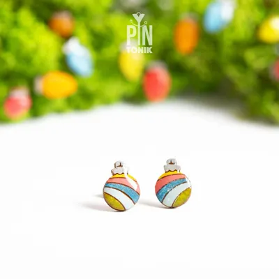 Retro Rainbow Bauble Studs - PINTONIK