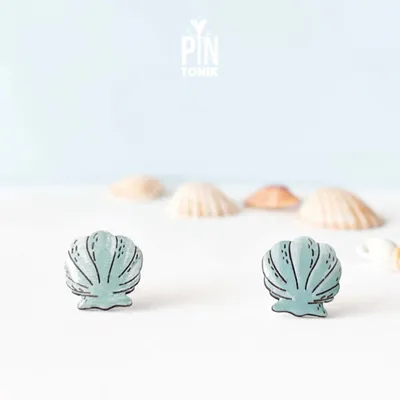 Scallop Shells Stud Earrings - PINTONIK