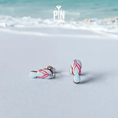 Flip Flop Stud Earrings - PINTONIK