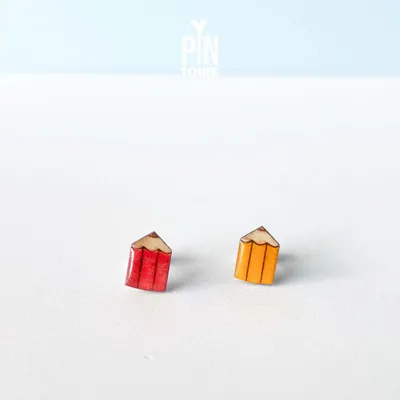 Color Pencil Stud Earrings - PINTONIK