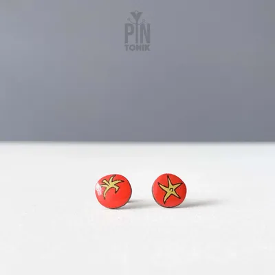 Tomato Stud Earrings - PINTONIK