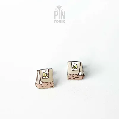Tea Bag Stud Earrings - PINTONIK